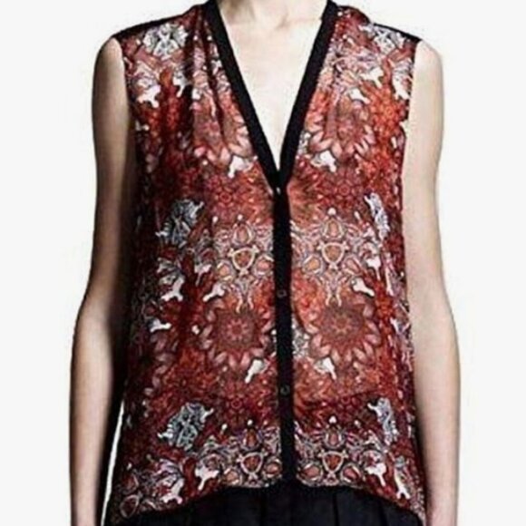 Helmut Lang Mandala Viscose Print Top - Picture 1 of 8